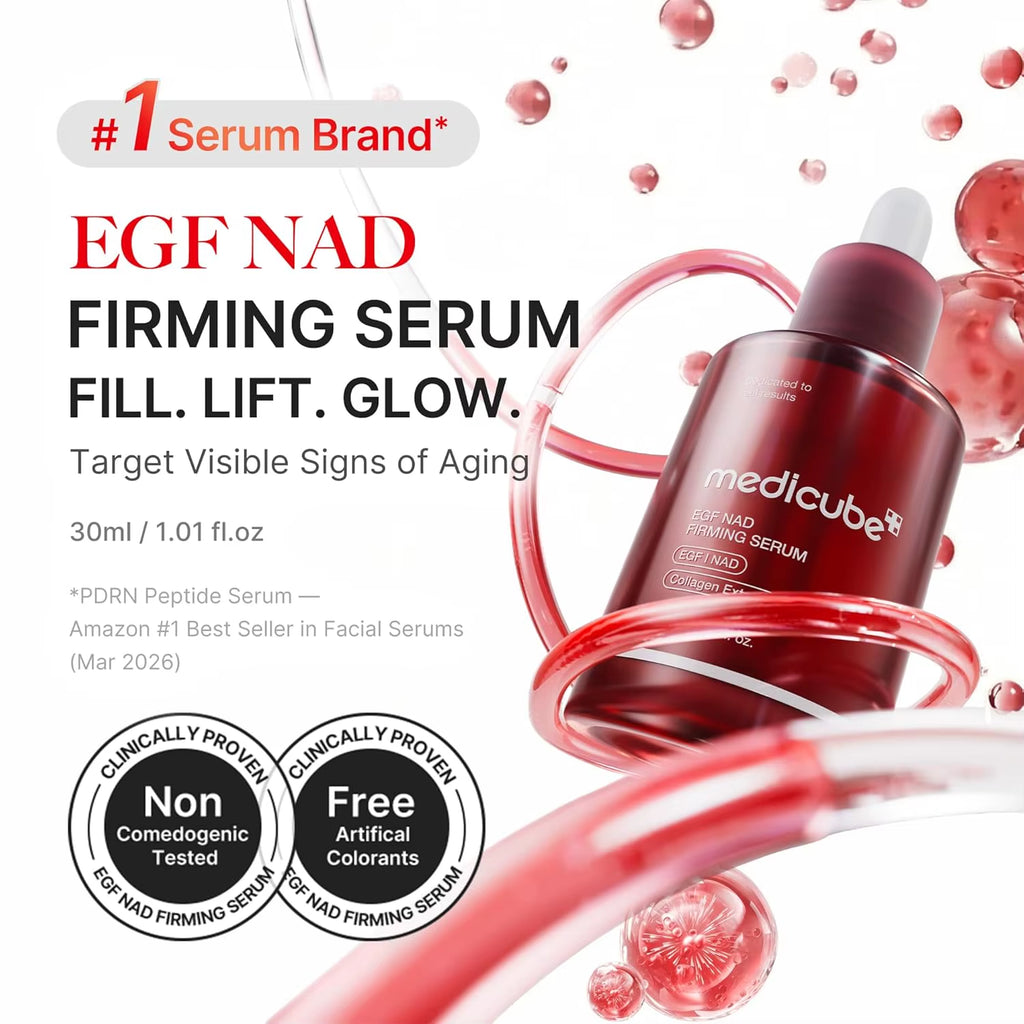 Medicube Firming & Anti-Aging Serum Duo PDRN and NAD EGF Serum Pink Glow Serum with Peptides PDRN and NAD EGF Korean Skincare