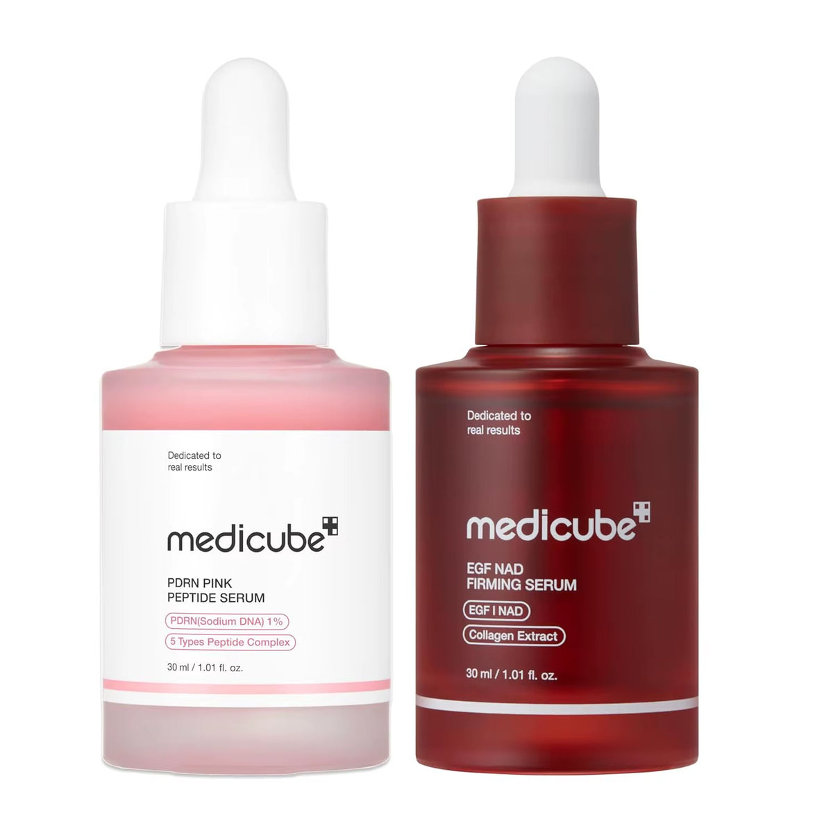 Medicube Firming & Anti-Aging Serum Duo PDRN and NAD EGF Serum Pink Glow Serum with Peptides PDRN and NAD EGF Korean Skincare