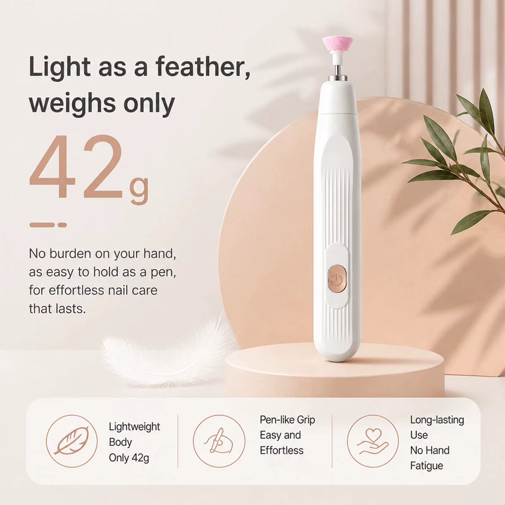 Cordless Plastic Finger Nails File Grinder Kit Rechargeable Nails Buffer for Acrylic Gel Care and Removal
