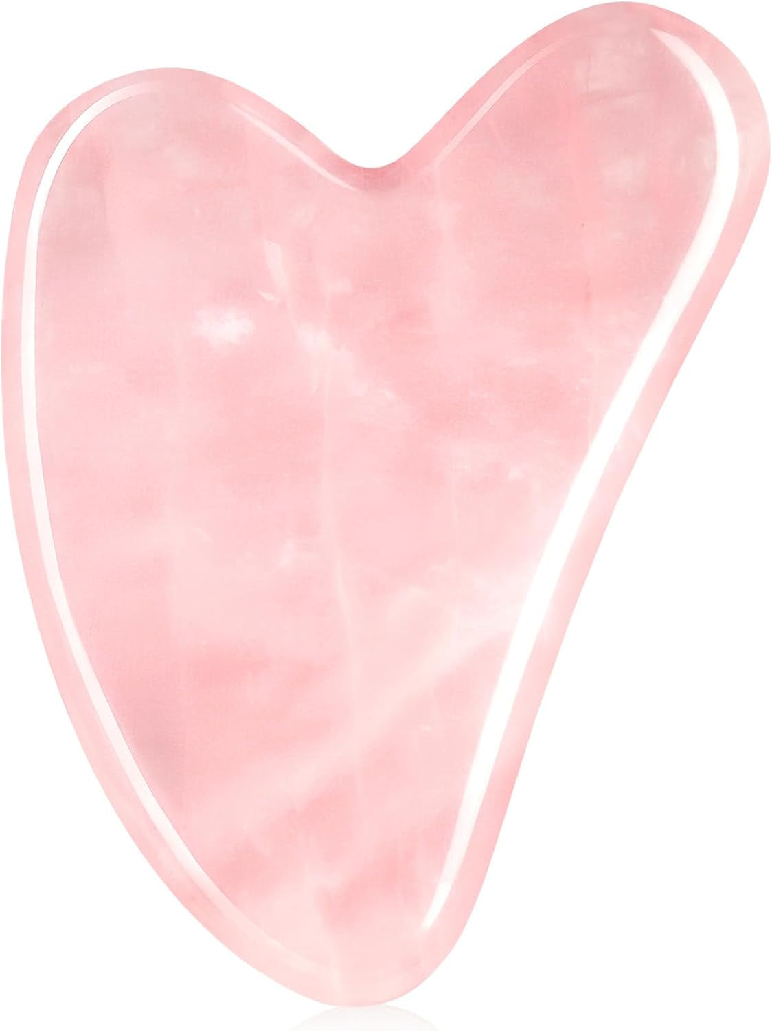 Gua Sha Facial Tools Rose Quartz Guasha Tools for Face & Eye Gua Sha Stone Skin Care Body Tighten Skin Massage Tools for Puffiness Reducing & Jawline Sculpting Face Stone Gua Sha Tools (Pink)