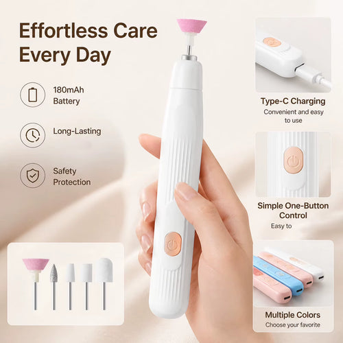 Cordless Plastic Finger Nails File Grinder Kit Rechargeable Nails Buffer for Acrylic Gel Care and Removal